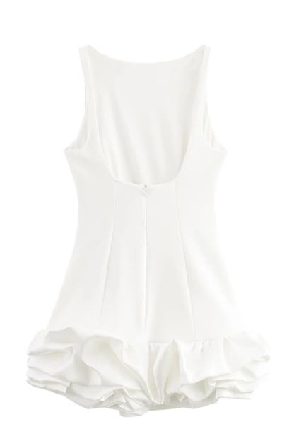 Born To Party Satin Patchwork Cloud Shape Wide Neck Mini Dress-consonak