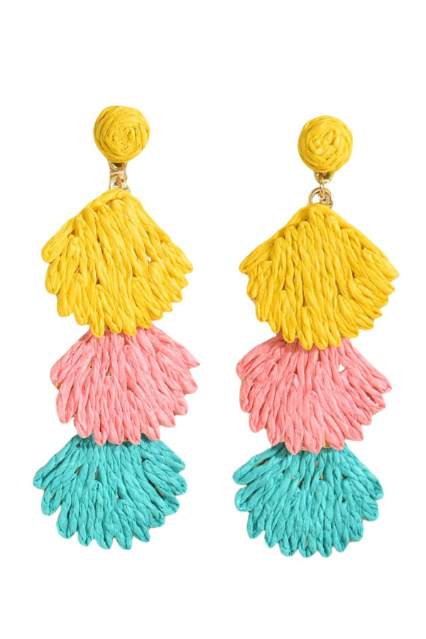 Bohemian Style Woven Seashell Vacation Earrings