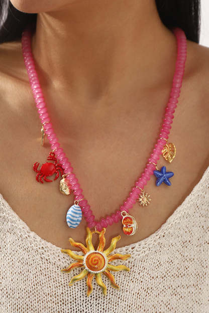 Bohemian Ocean Style Rice Bead Necklace-consonak