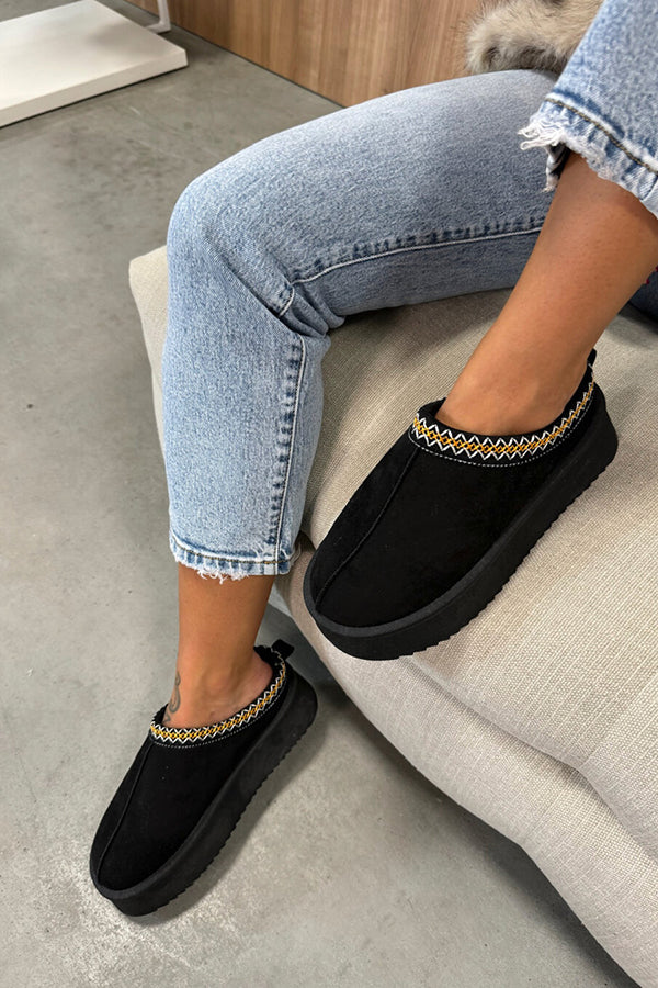 Warm Thick Sole Heelless Cotton Shoes-consonak