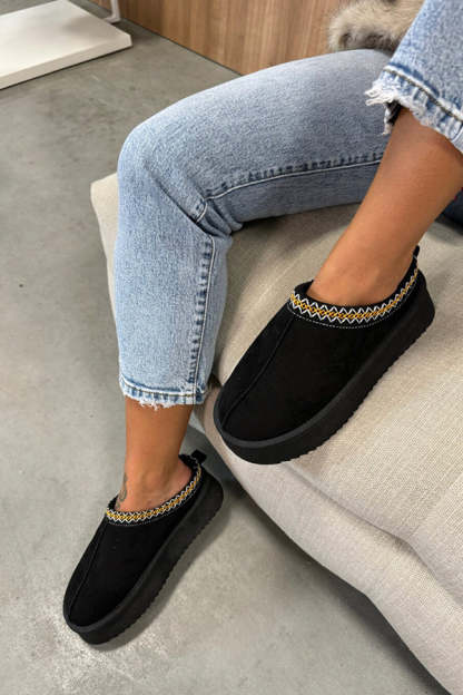 Warm Thick Sole Heelless Cotton Shoes-consonak