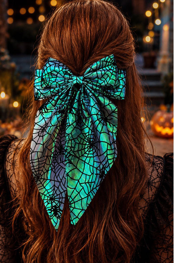 Halloween Spiderweb Bow Hair Clip-Consonak