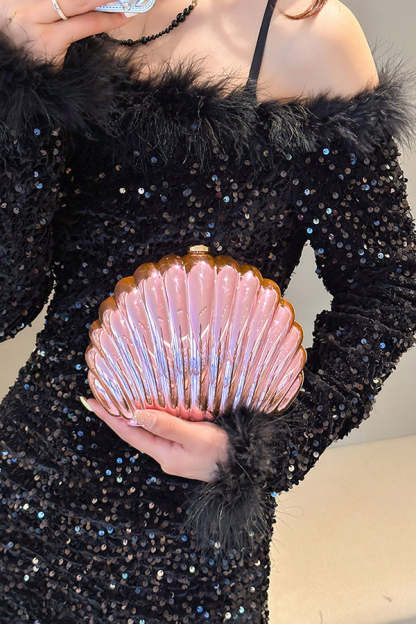 Fashionable and Elegant Chain Lock Shell Bag-consonak