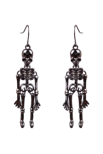 Halloween Dark Style Skull Earrings-consonak