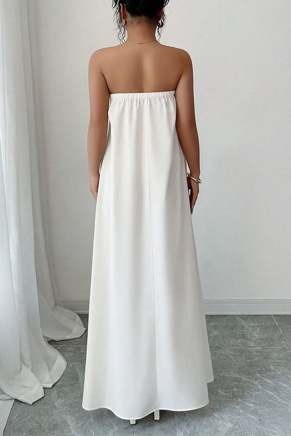 Florence Romantic Floral Tube Dress-Consonak