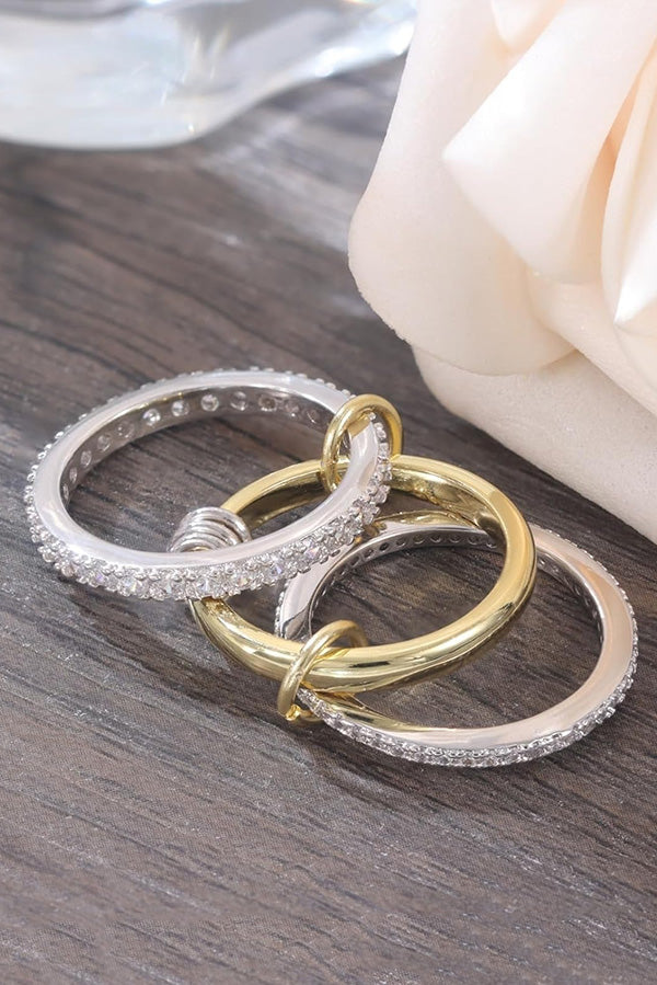 Interlocking Stacked Diamond Rings | Consonak