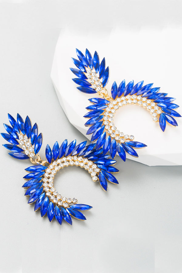 Geometric Peacock feather earrings-consonak
