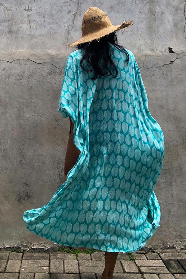 Hidden Island Boho Printed Kimono Beach Cover-up-consonak