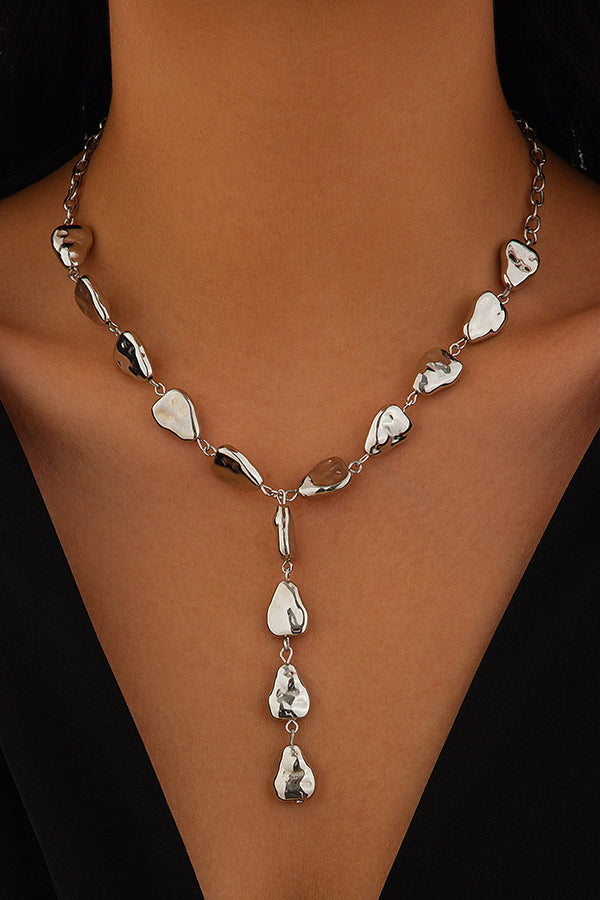 Fashion Irregular Baroque Style Teardrop-shaped Pendant Necklace | Consonak