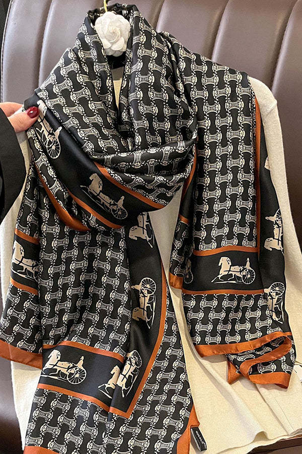 Elegant Imitation Silk Oversized Shawl Scarf-consonak