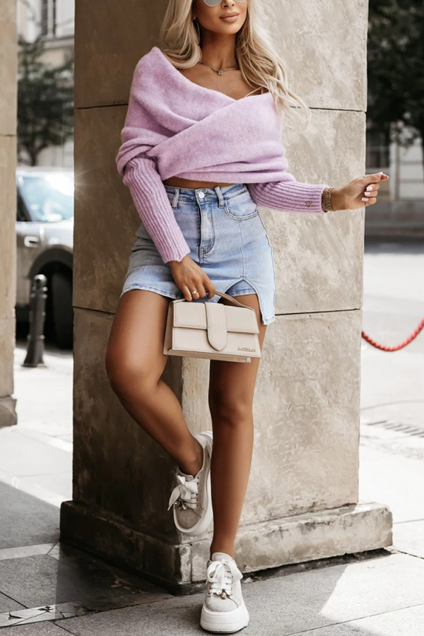 Warm in Two Ways Knit Off Shoulder Relaxed Poncho Sweater-consonak