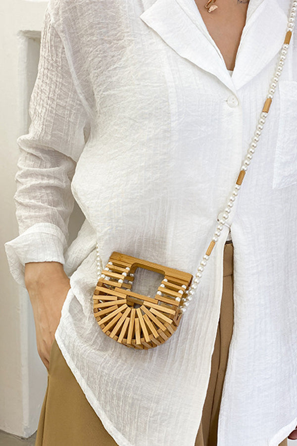 Fashionable Bamboo Pearl Handbag-consonak