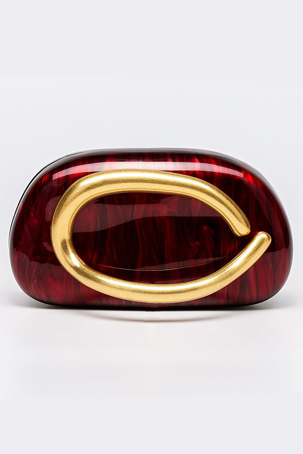 Elegant Special-shaped Shell Acrylic Fashion Clutch-consonak