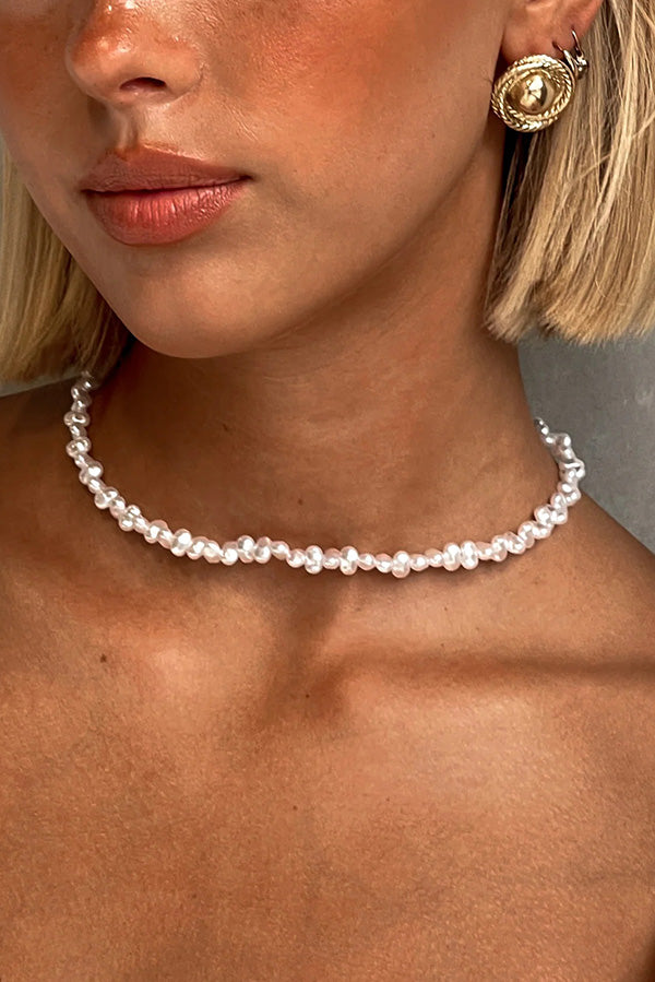 Gentle and Elegant Imitation Pearl Versatile Necklace-consonak