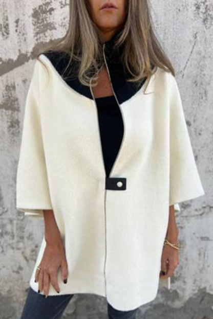 Fashionable Casual Stand Collar Zippered Loose Jacket-consonak