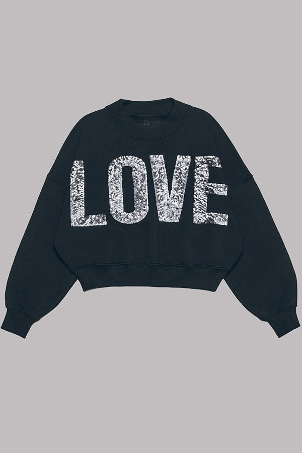 Lots of Love for You Sequin Loose Pullover Top-consonak