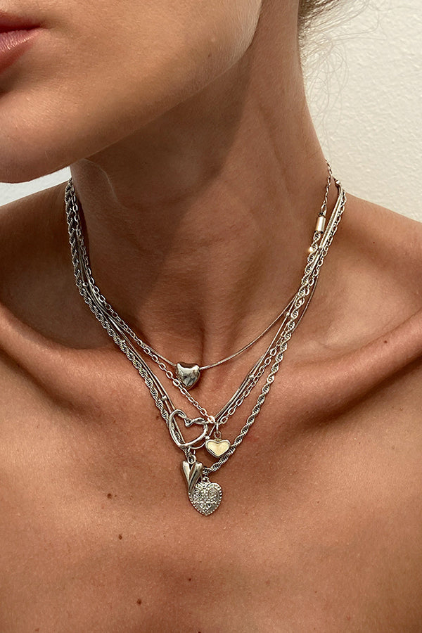 Fashionable Multi-layer Sweet Alloy Necklace-consonak