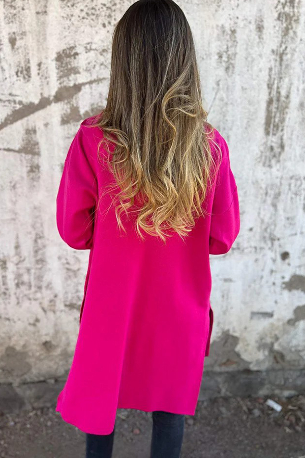 Solid Color Hooded Casual Zip Pocket Jacket-consonak