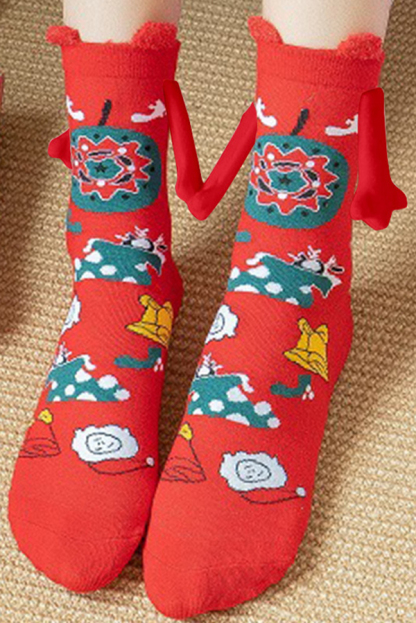 Christmas Cute Couple Magnetic Socks-consonak