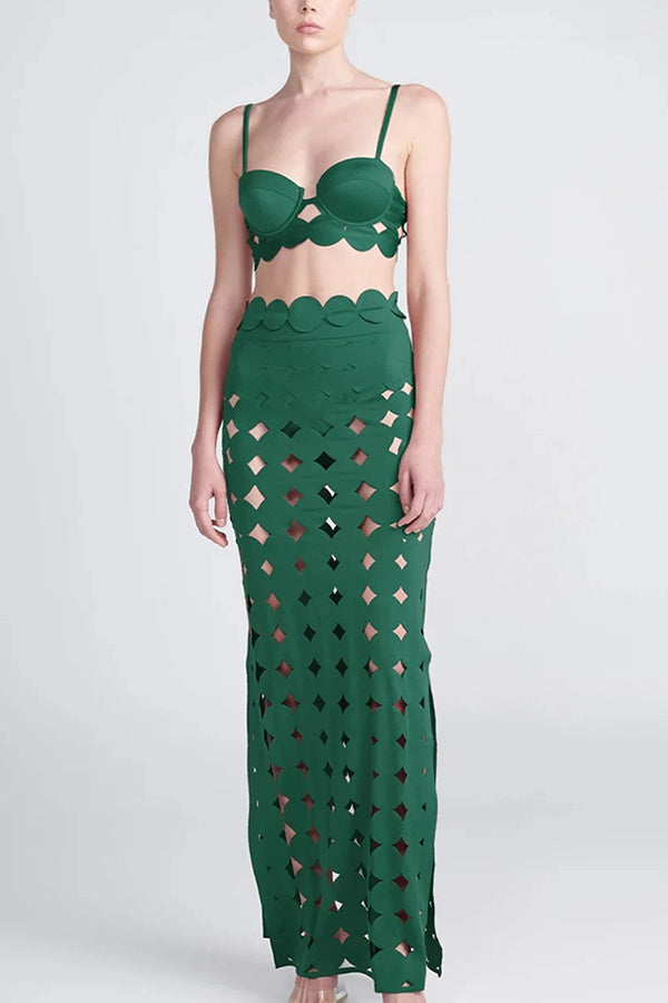 Sexy Sling Cutout High-waisted Stretch Bikini Swimsuit-consonak