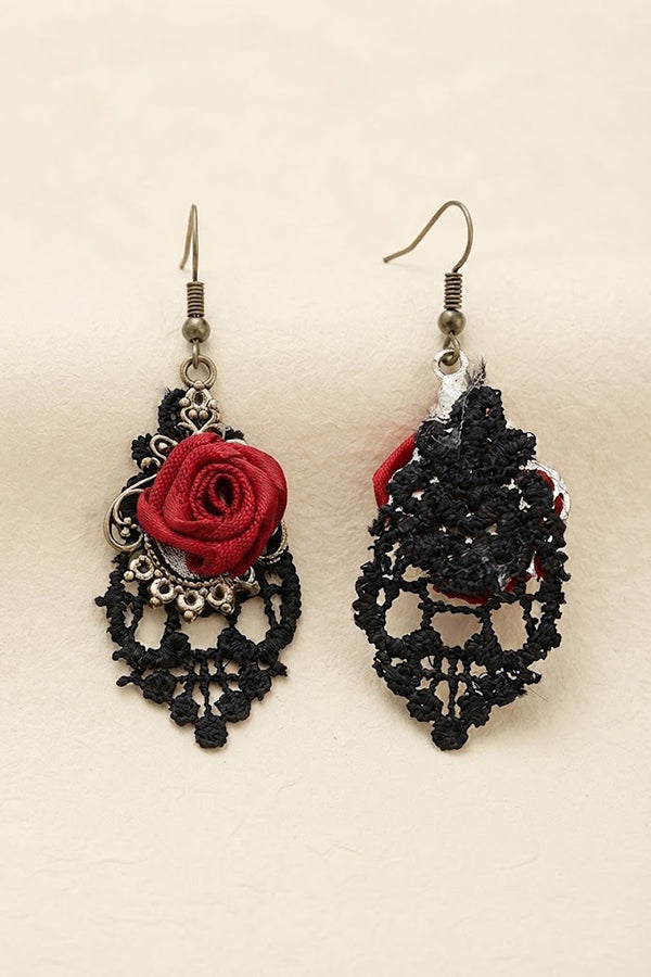 Dark-style Rose Earrings-Consonak