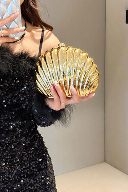 Fashionable and Elegant Chain Lock Shell Bag-consonak