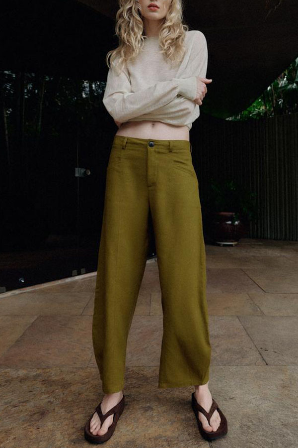 Rosabelle Linen Blend Mid Rise Pocket Loose Balloon Pants-consonak