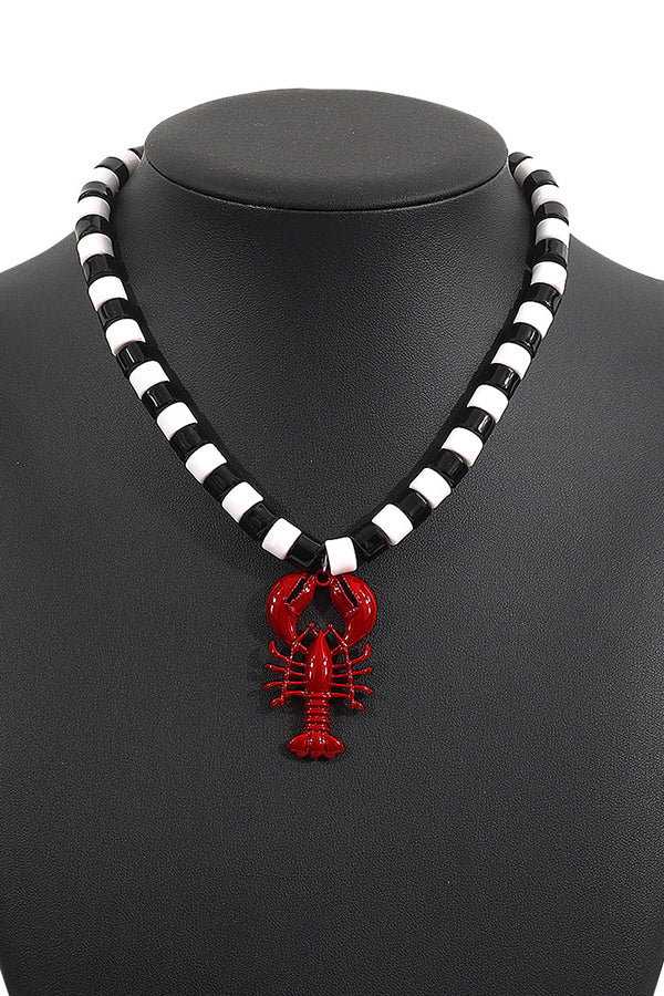 Fashion Lobster Holiday Earrings and Necklace-consonak