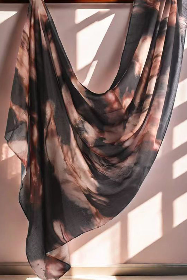 Watercolor Series Satin Shawl Scarf | Consonak