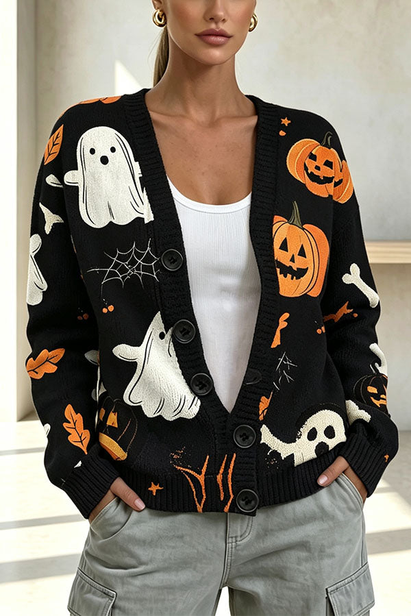 Halloween-themed cardigan-Consonak
