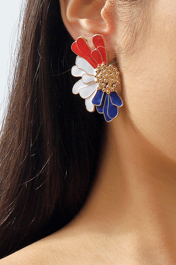 Retro Alloy Floral Pattern Earrings-consonak