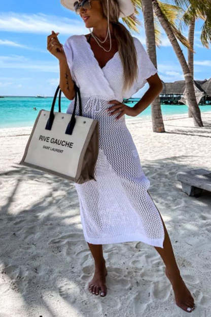 Sailing The Sea Knitted Cover Up Dress-consonak