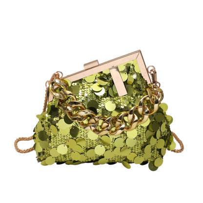 Sequin Chain Shoulder Crossbody Evening Bag-consonak