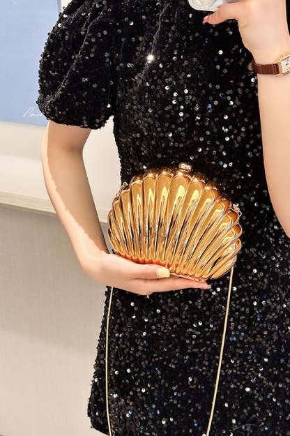 Fashionable and Elegant Chain Lock Shell Bag-consonak