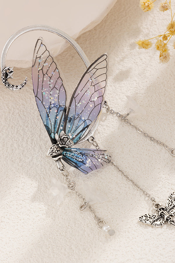 Forest Elf Tassel Butterfly Earrings | Consonak