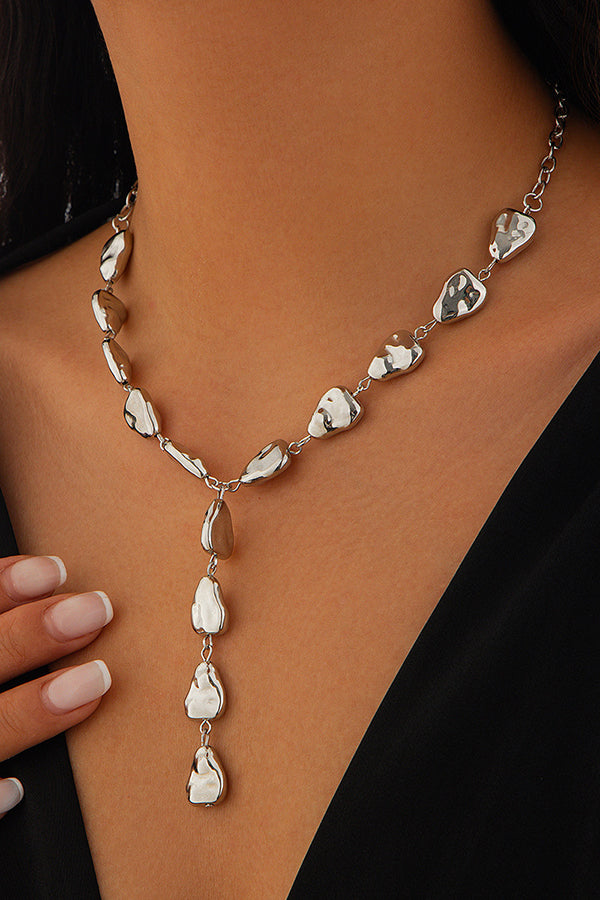 Fashion Irregular Baroque Style Teardrop-shaped Pendant Necklace | Consonak