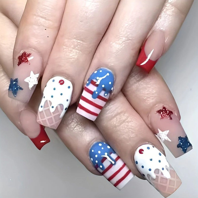 Independence Day Pattern Fashion Nail Art-consonak