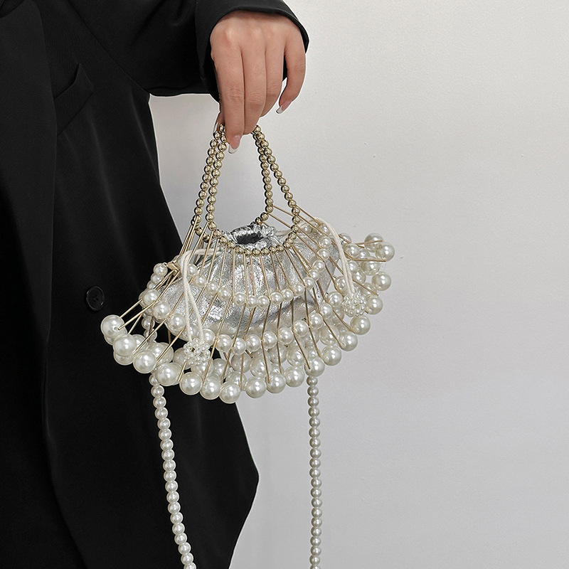 Stylish Handwoven Beaded Chain Bag-consonak