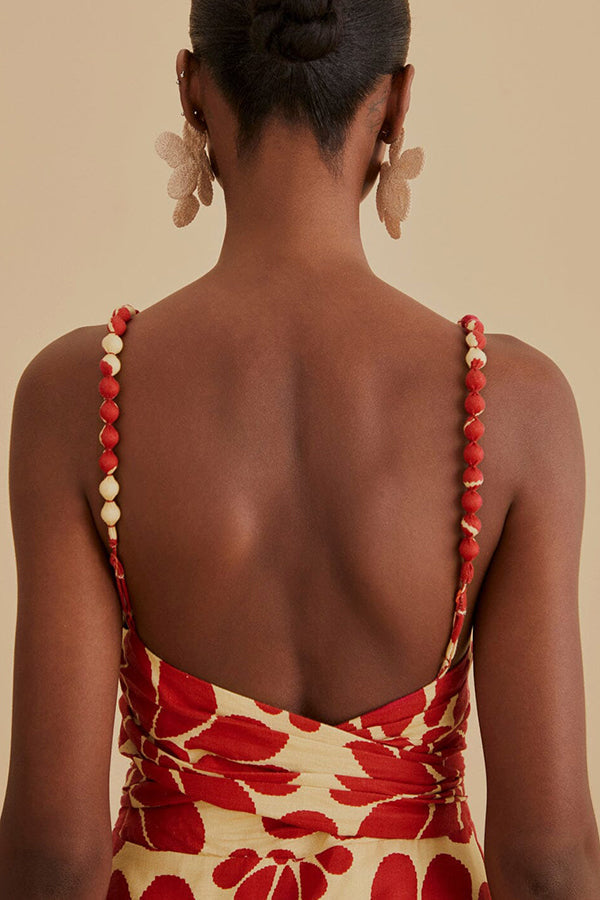 Vivid Dreams Unique Ethnic Print Slip Midi Dress-consonak