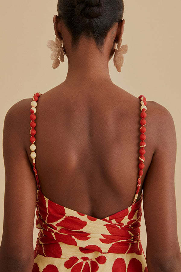 Vivid Dreams Unique Ethnic Print Slip Midi Dress-consonak