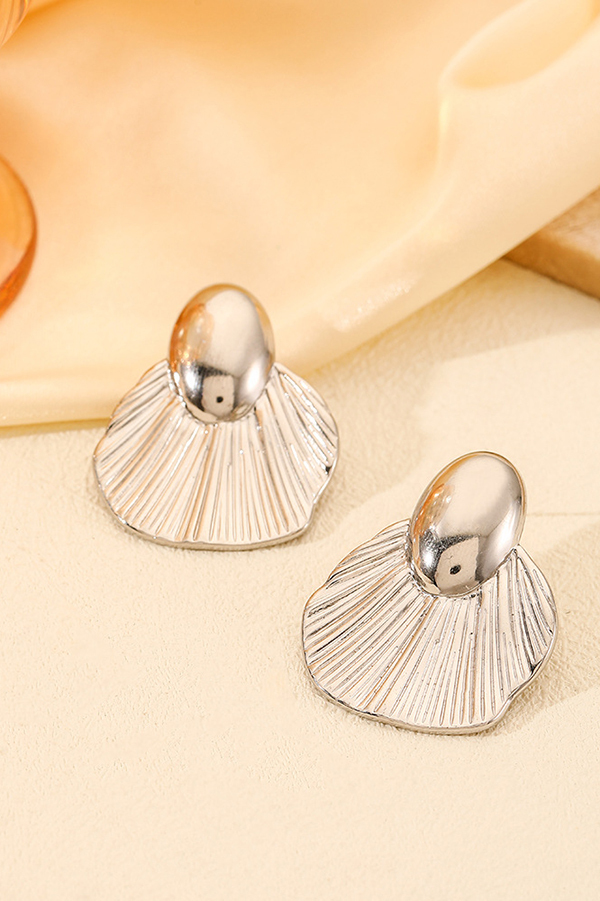 Fashion Stainless Steel Gold-plated Ginkgo Leaf Earrings-consonak