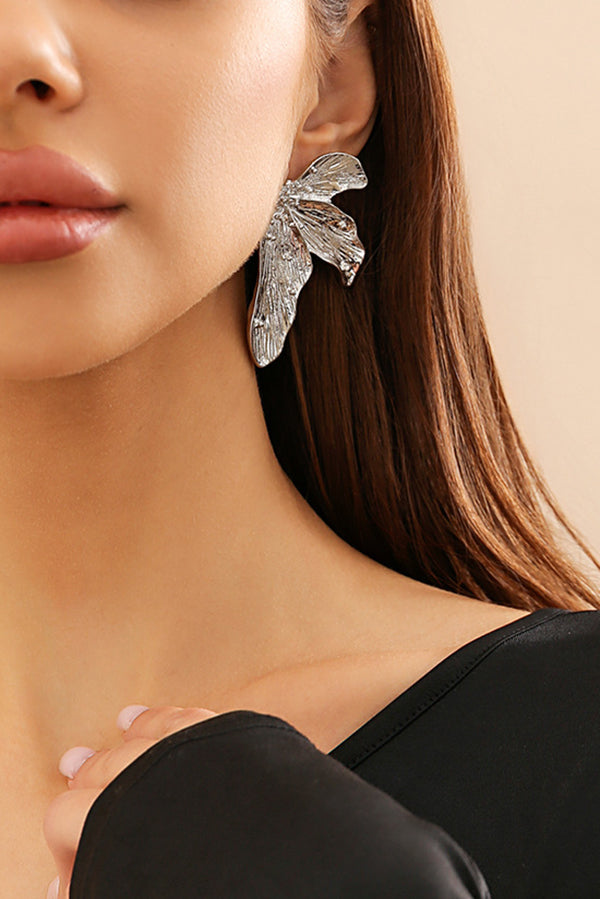 Vintage-style Leaf-shaped Stud Earrings-Consonak