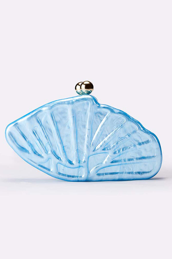 Fashion Acrylic Shell Fan Clutch-consonak