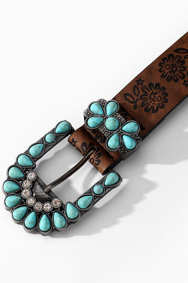 Bohemian Turquoise Embellished Vintage Belt-consonak