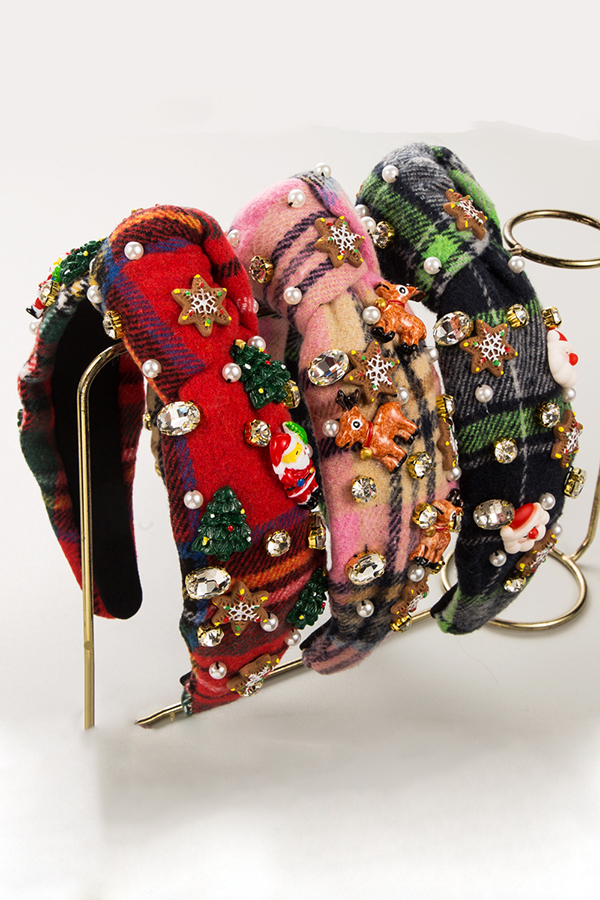 Christmas Velvet Pearl Headband-consonak