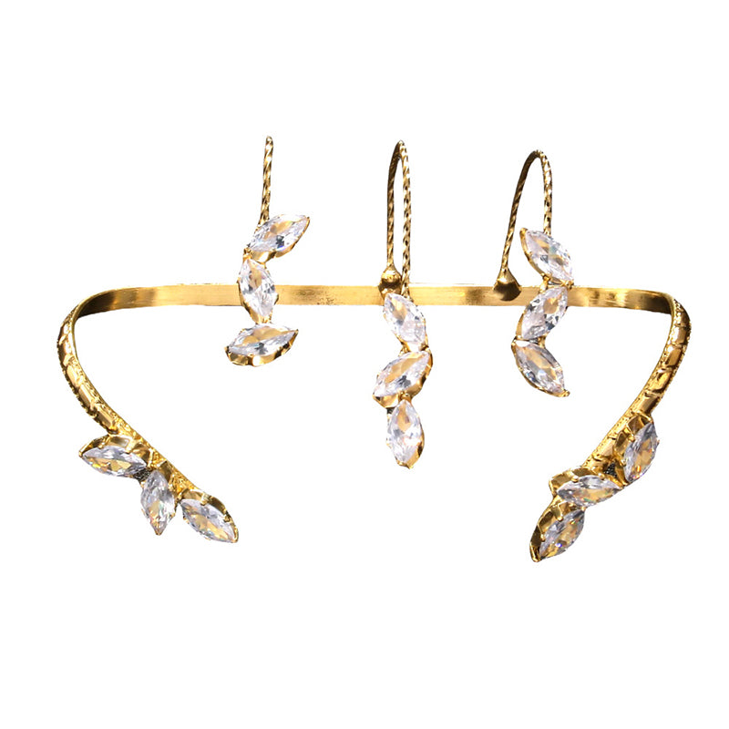 Leaf Shaped Zirconia Adjustable Bracelet | Consonak