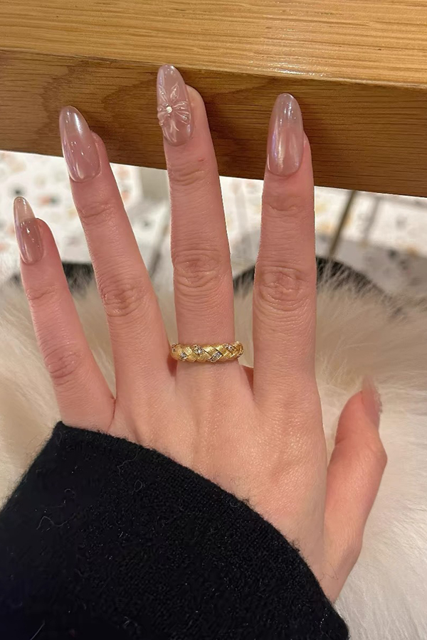 Fashionable French Braided Delicate Ring-consonak