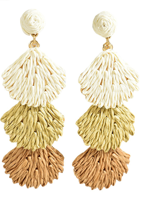 Bohemian Style Woven Seashell Vacation Earrings