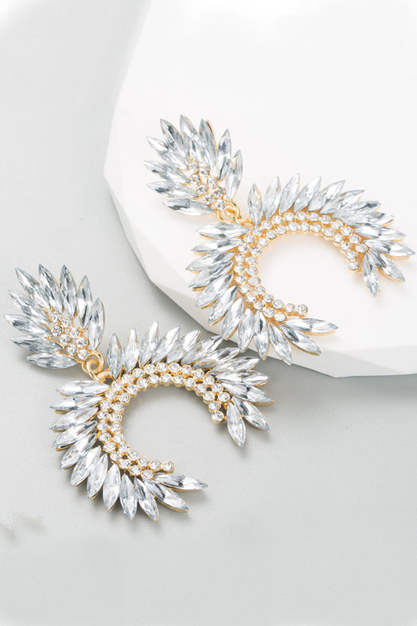 Geometric Peacock feather earrings-consonak