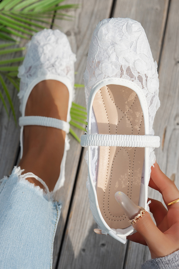 Fashionable Rose Square Toe Flat Casual Shoes | Consonak